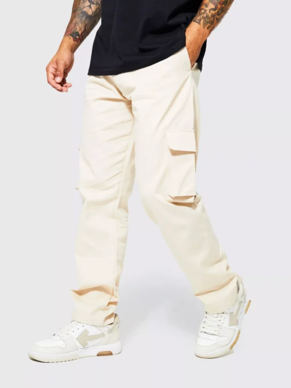 Pantalon chino cargo ample