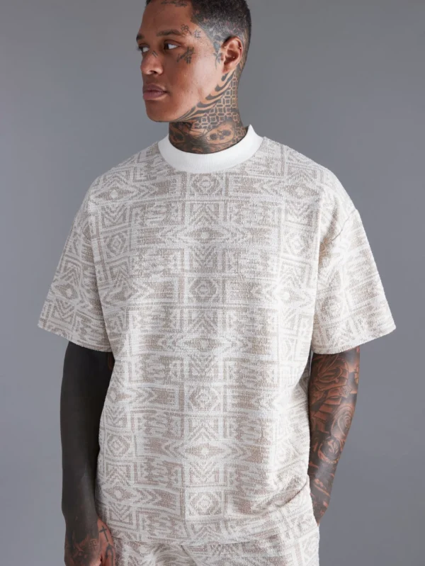 T-shirt oversize à imprimé AZTÈQUE